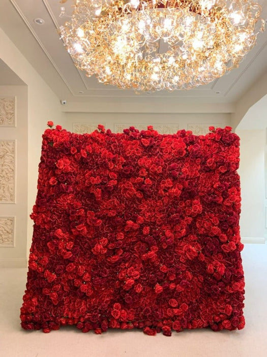 Red Rose Flower Wall - 2.4m x 2.4m