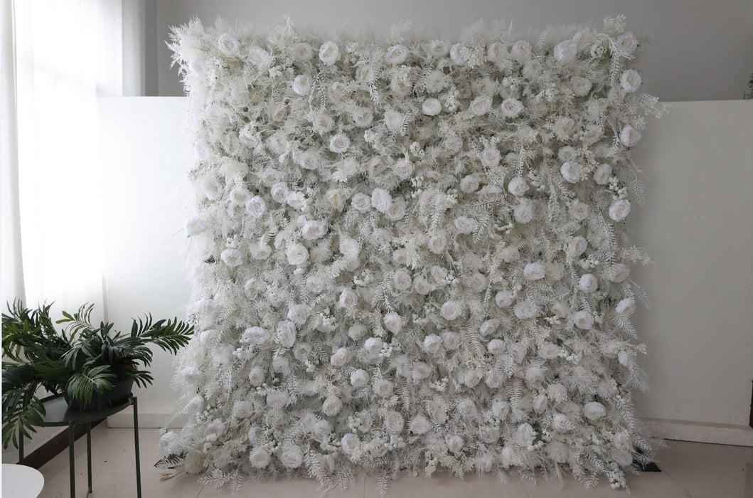 White Rose Flower Wall - 2.4m x 2.4m