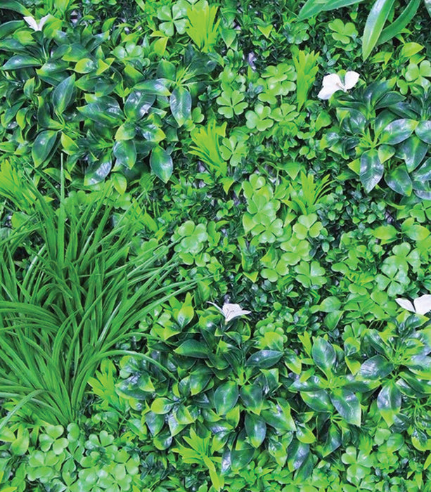 Artificial Living Green Wall (White Flower)